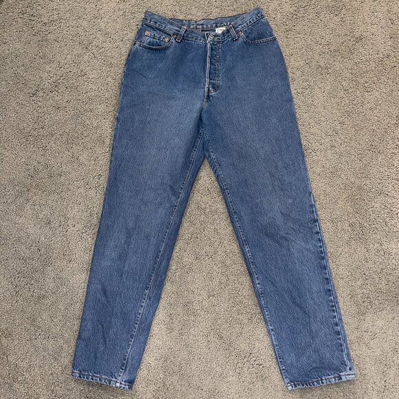 LEVI'S 544 VINTAGE MADE IN USA 100% COTTON BLUE JEANS HIGH WAIST JUNIOR SIZE 13S - Picture 1 of 11